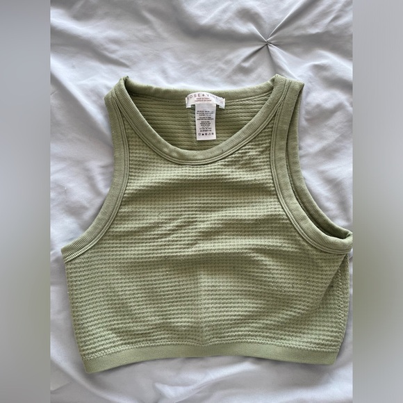 Tops - GREEN HALTER CROPPED TANK SIZE xs/s